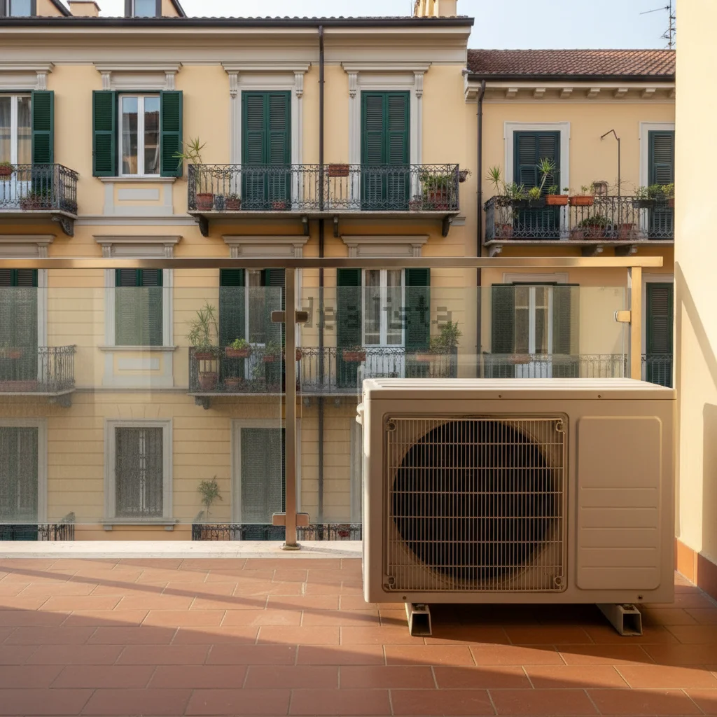Installazione unità esterna su balcone Milano